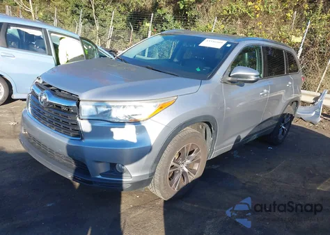 2016 Toyota Highlander Xle V6 from USA, damaged, VIN 5TDKKRFH5GS154456